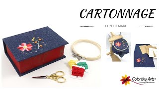 Making a cartonnage box with embroidery [upl. by Soren595]