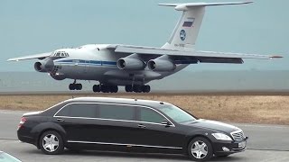 ロシア空軍のIL76MDが山口宇部空港に大統領専用車を輸送〔到着編〕 Russia Air Force Ilyushin Il76MD RA78762 landing at RJDCUBJ [upl. by Asyal]