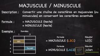 Microsoft Excel  Fonction MAJUSCULE E21 [upl. by Ahtnamas13]