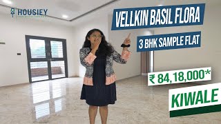 Basil Flora Kiwale  3 BHK Sample Flat Tour  Vellkin Spaces Kiwale Pune [upl. by Inanaup769]