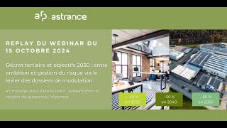 Webinar  Décret tertiaire et objectifs 2030 [upl. by Nnazil]