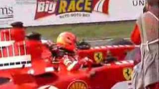 Ferrari F2005 burn out last lap for Rubens [upl. by Aehc]