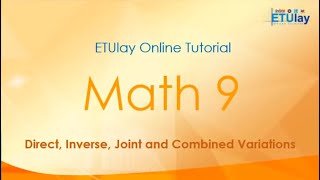 Direct Inverse Joint and Combined Variations  Grade 9 Math  Quarter 2 Week 2 [upl. by Caspar]