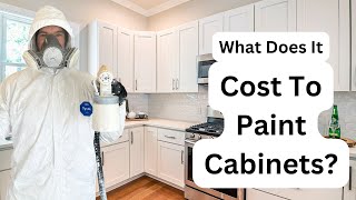 What Is The Cost To Paint Kitchen Cabinets  DIY vs Hiring A Pro Breakdown [upl. by Anelhtac989]