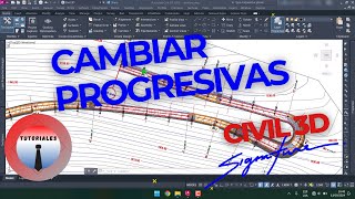 como cambiar progresivas de alineamiento en civil 3d [upl. by Wilton]