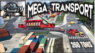 MASSIVE 260 TONS LOAD Across 3 HUGE BRIDGES  Euro Truck Simulator  Moza R9 Mega Transport [upl. by Assili]