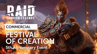 RAID Shadow Legends  5th Anniversary Event  Festival of Creation Official Commercial [upl. by Eben]