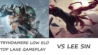 TRYNDAMERE LOW ELO TOP LANE GAMEPLAY  1420  vs Lee Sin  Platinum  EU West [upl. by Attennaej]