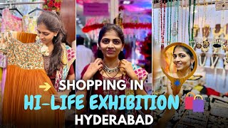 Exploring Hilife exhibition222324 Nov in Hyderabad shopping 🛍jewellery saree youtube vlog [upl. by Esoryram127]