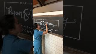 Wedding chalkboard sign welcome sign drawn with posca markers calgaryartists [upl. by Carvey]