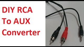 How to DIY RCA to aux converter [upl. by Dielu]