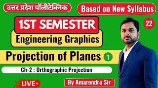 Lec22 Engineering Graphics II Projection of Planes PolytechnicPathshala [upl. by Drahsar]