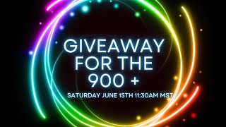 Giveaway for the 900 [upl. by Lyrpa]