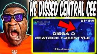 DIGGA D DISSED CENTRAL CEE  Digga D  Beatbox Freestyle REACTION [upl. by Alcinia]