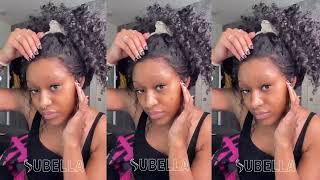 4c edges On a wig  straight out of the box worn subella hair [upl. by Kalikow]