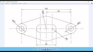 Dibujo 01 pieza mecánica en Autocad 2017 forma 1 [upl. by Anirda]