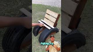 Reciclaje Creativo Pequeña silla de madera y anta reciclada ideal para tu jardín DIY Jardinería [upl. by Tnert]