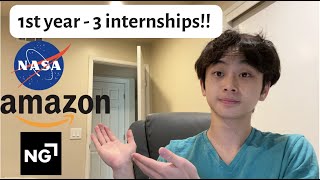 3 Internships FAANG Freshman Year  How I Got Amazon NASA and more in my 1st year of college [upl. by Labanna]