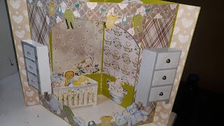 3D popup baby Crib Tutorial [upl. by Orvah]