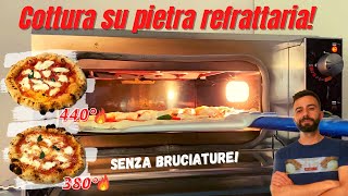 COTTURA PIZZA NAPOLETANA SU PIETRA REFRATTARIA  COME EVITARE LE BRUCIATURE  Forno Effeuno P134H [upl. by Kori]