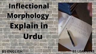 Inflectional Morphology in Linguistics By Bs Learners [upl. by Rehpotsirc]