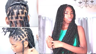 HOW TO FAUX LOCS AT HOME  EASY METHOD [upl. by Yblek]