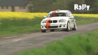 BMW 130i very fast and loud sound  Chris van Woensel  Rallye de Wallonie 2012 [upl. by Ahsal]