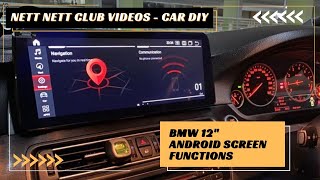 BMW F10 123 Inch Android Screen Functions And Features [upl. by Hsakaa828]