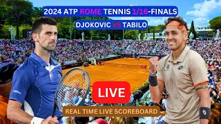 Novak Djokovic Vs Alejandro Tabilo LIVE Score UPDATE Today Tennis Match 2024 ATP Rome 116Finals [upl. by Shields673]