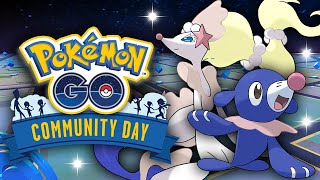 Popplio Community Day Shiny Hunt  Pokemon GO Shorts [upl. by Auhsuj816]