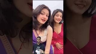 Twins girl dance in beautiful red and blue 💙❤️ dance reaction bhojpuri bhojpurisong [upl. by Prior]