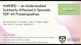 Heterogeneous nuclear ribonucleoprotein D — subfamily affected in sporadic TDP43 proteinopathies [upl. by Fezoj]