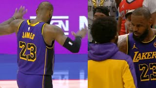 LeBron James hits silencer celebration after clutch 3s vs Pelicans has Bronny hyped [upl. by Cecelia]