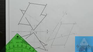 66 Interseccion Plano  Plano  Geometria Descriptiva ✏️📐 [upl. by Lauzon]