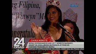 Reina Hispanoamericana 2017 Winwyn Marquez mainit na sinalubong ng pamilya at fans [upl. by Amora]