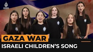 Israeli state TV video shows children singing about Gaza  Al Jazeera Newsfeed [upl. by Colner]