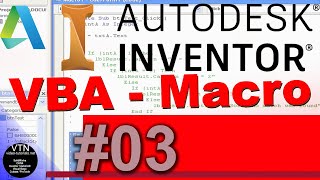 AutoDesk INVENTOR VBA 03  Controls [upl. by Harhay]