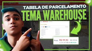 COMO COLOCAR PARCELAMENTO NO TEMA WAREHOUSE  Shopify  Script e App [upl. by Ssidnac]