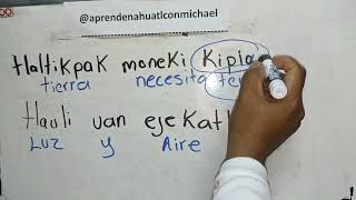 cómo dirías en el idioma náhuatl o mexicano la tierra necesita tener agua  curso para aprender [upl. by Sirehc]