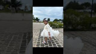 cute baby girl Abhijna😍 long tail gownviral  kannada shorts Radhe Radhe song charminar movie❤️ [upl. by Oeak55]