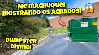 Dumpster diving Me machuquei mostrando os achados do lixo dos Estados Unidos 🇺🇸 [upl. by Suiraj]