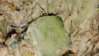 Viral Salmon Cream Cheese Cucumber Salad Recipe 😋 [upl. by Nilecoj126]