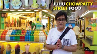 Juhu Beach Street Food Mumbai  Juhu Chowpatty Street Food  Mumbai Street Food  Chowpatty Ice Gola [upl. by Drooff]