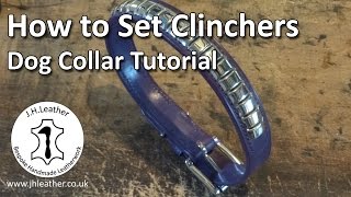 How to Set Clinchers into Leather  Dog Collar Tutorial [upl. by Notneb810]