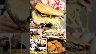 mukbang asmreating eatingsounds asmr Arby’s Ribeye Sandwich Spicy Roast Beef Buffalo Wings [upl. by Maxim365]