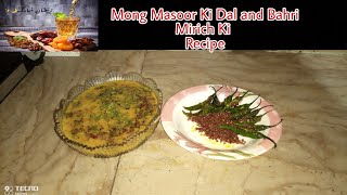 Mong and masoor Ki Dal and Bahri mirich Masaly Ki Recipe [upl. by Sjoberg]