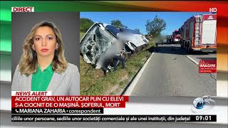 Plan Roșu de Intervenție în Vâlcea Un autocar plin cu copii a lovit frontal o mașină Șoferul a mur [upl. by Christen938]