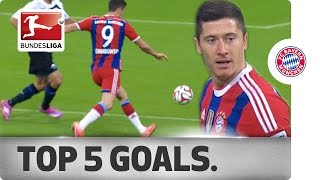 Robert Lewandowski  Top 5 Goals 201415 [upl. by Freddie]