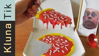 Eating SLIMY PIZZA Kluna Tik Dinner 72  ASMR eating sounds no talk [upl. by Alilak]