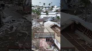 Massive Destruction From Hurricane Miltons Storm Surge in Florida [upl. by Eanyl]